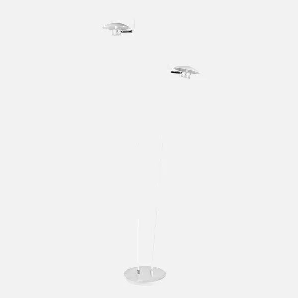Pie Salon Ciudad Del Cabo 2l 12w 4000k Blanc/plata150x30x25 Cm 1080 Lm Dirigible Y Orientable