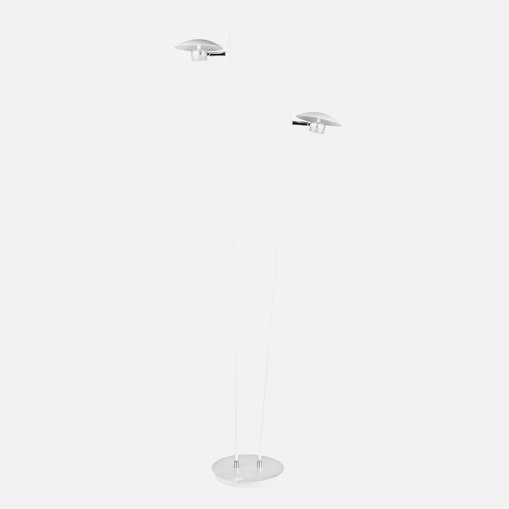 153642074 - Pie Salon Ciudad Del Cabo 2l 12w 4000k Blanc/plata150x30x25 Cm 1080 Lm Dirigible Y Orientable