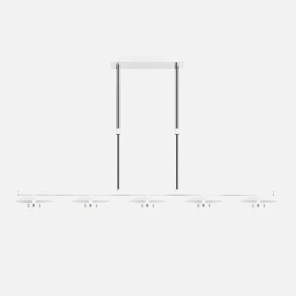 Lampara Ciudad Del Cabo 5l 30w 4000k  Blanco/plata Regx104x15 Cm 2400 Lm