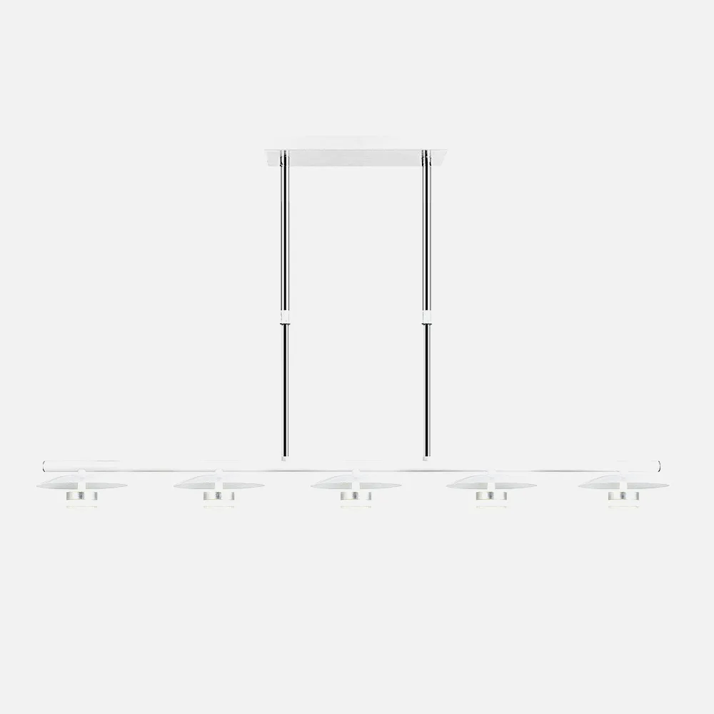 Lampara Ciudad Del Cabo 5l 30w 4000k  Blanco/plata Regx104x15 Cm 2400 Lm