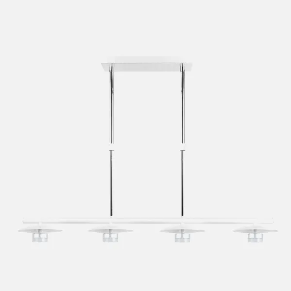 Lampara Ciudad Del Cabo 4l 24w 4000k  Blanco/plata Regx85x15 Cm 1920 Lm