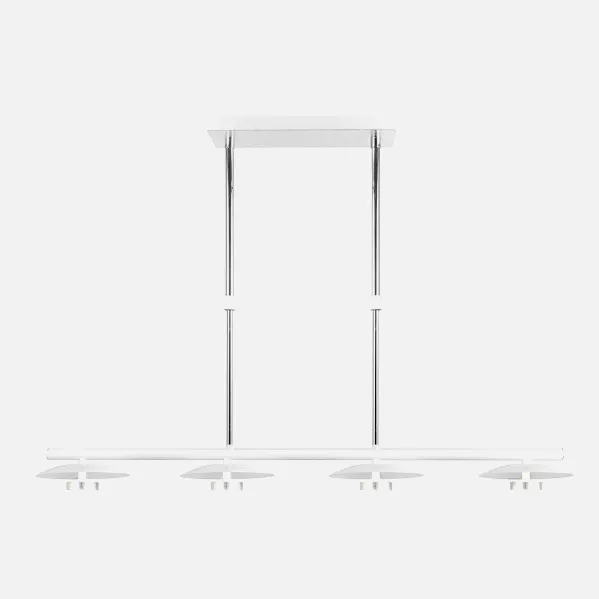 Lampara Ciudad Del Cabo 4l 24w 4000k  Blanco/plata Regx85x15 Cm 1920 Lm