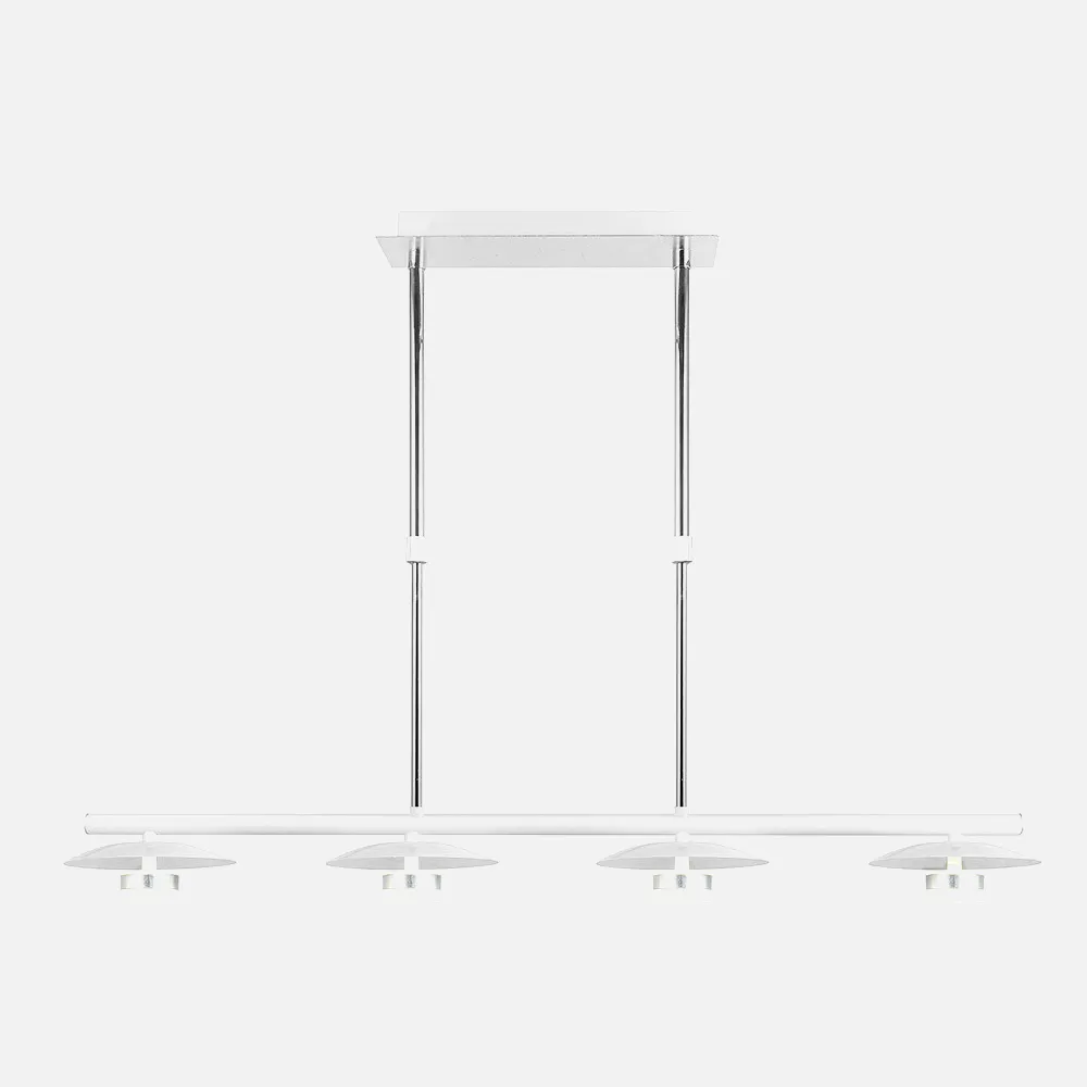 Lampara Ciudad Del Cabo 4l 24w 4000k  Blanco/plata Regx85x15 Cm 1920 Lm