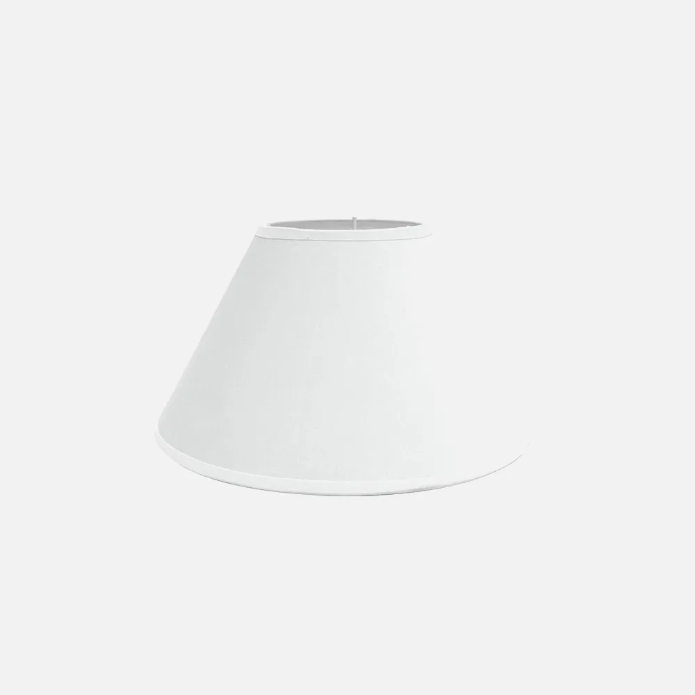 157323001 - Lampshade Clara E27 White 30dx15dx20h Conical Enclosed