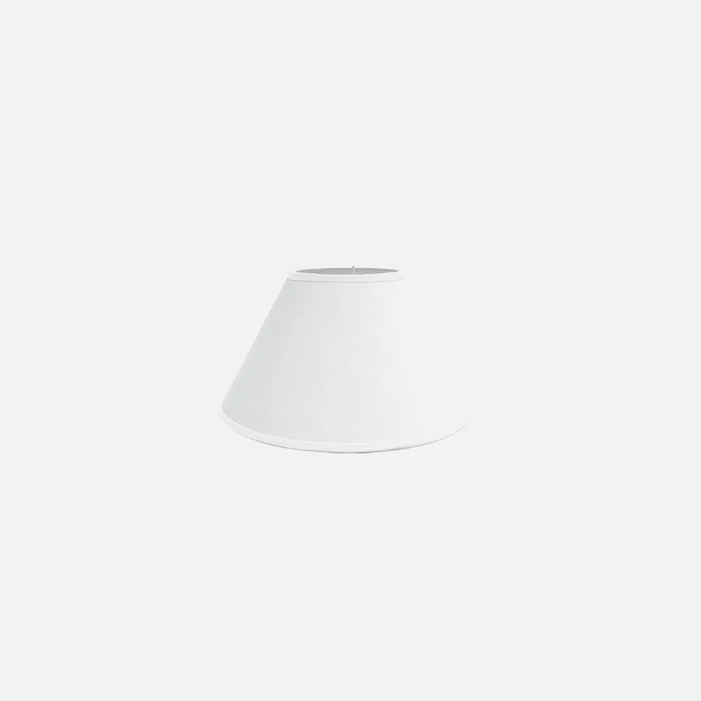 157322001 - Lampshade Clara E27 White 20dx10dx13h Conical Enclosed