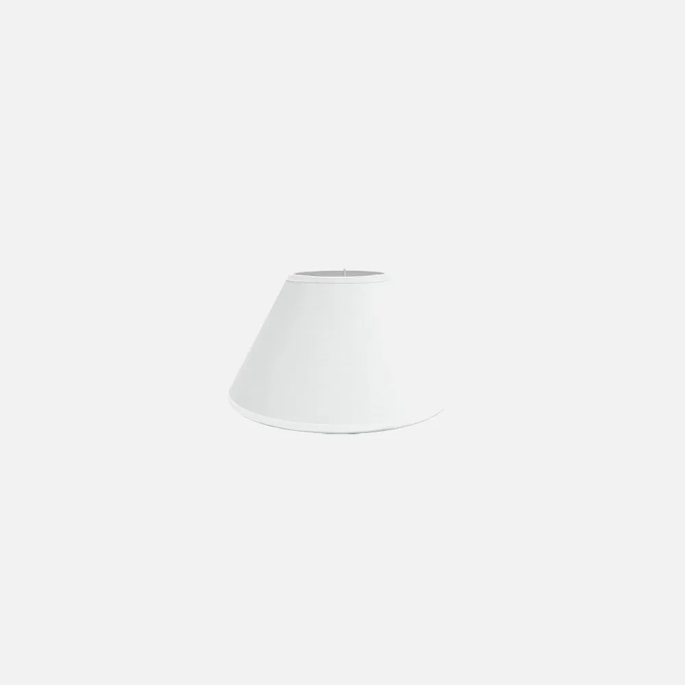 157321801 - Lampshade Clara E27 White 18dx10dx12h Conical Enclosed