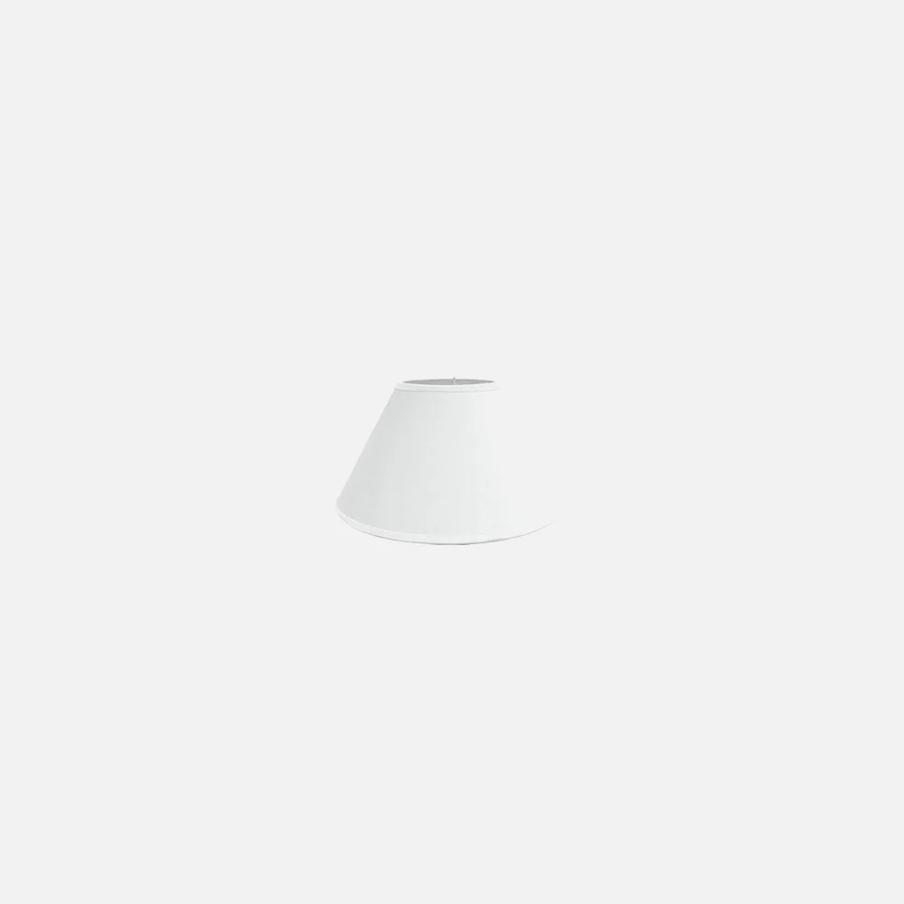 157321401 - Lampshade Clara Pinza White 14dx8dx9,5h Conical Enclosed
