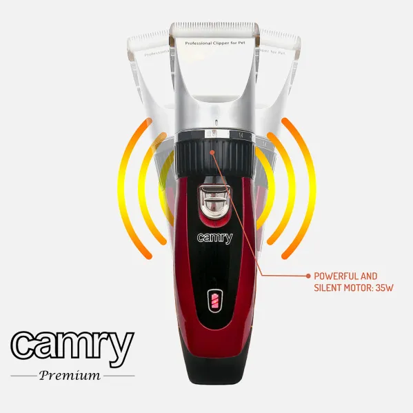 Aparador de Pêlos Titanium Pet Lâmina Cerâmica de 35w Escova de 4 Pentes Bateria Extra e Cabo
