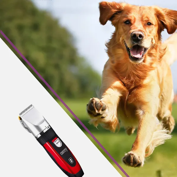 Aparador de Pêlos Titanium Pet Lâmina Cerâmica de 35w Escova de 4 Pentes Bateria Extra e Cabo