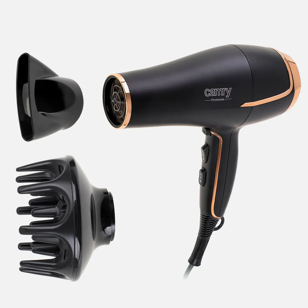 Secador 2200w 2 Niv. Velocidad 3 Niv. Temperatura   Concentrador Y Difusor Disparo Frio