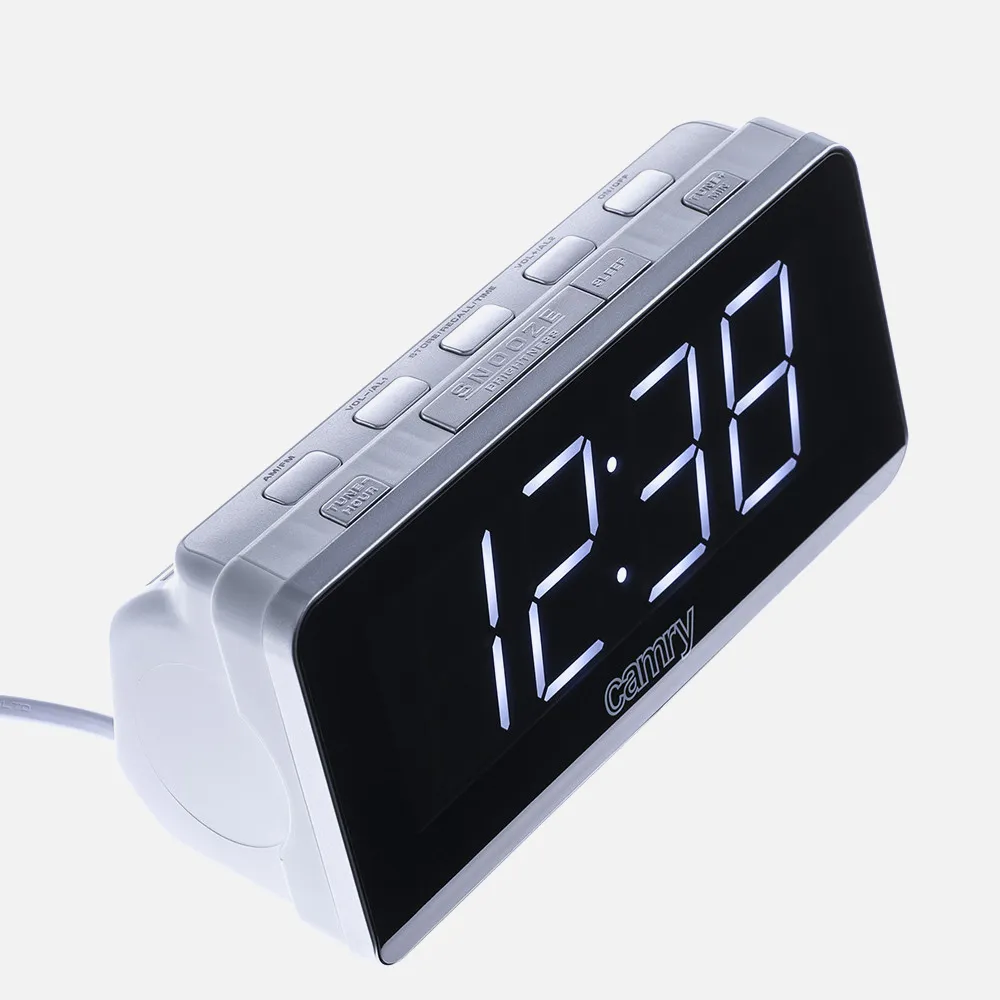 Radio Reloj Pll Am/fm Led 1'8 Brillo Ajustable 20  Memorias Funcion Repeticion Y Sueño