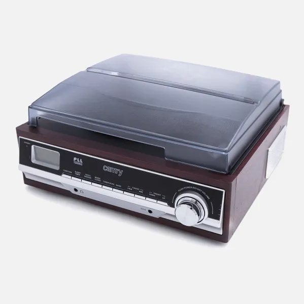 Tocadiscos 33/45/78 Rpm Lcd Radio Am/fm Pll  Estereo Entrada Auxiliar Despertador