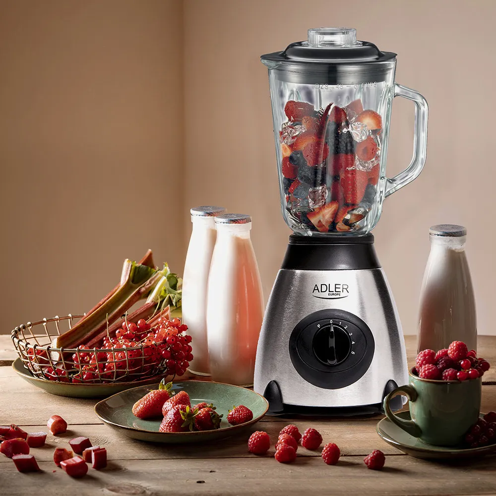 Batidora 800w Hoja Acero Inox. 5 Velocidades  Jarra 1500ml. Funcion Pulso
