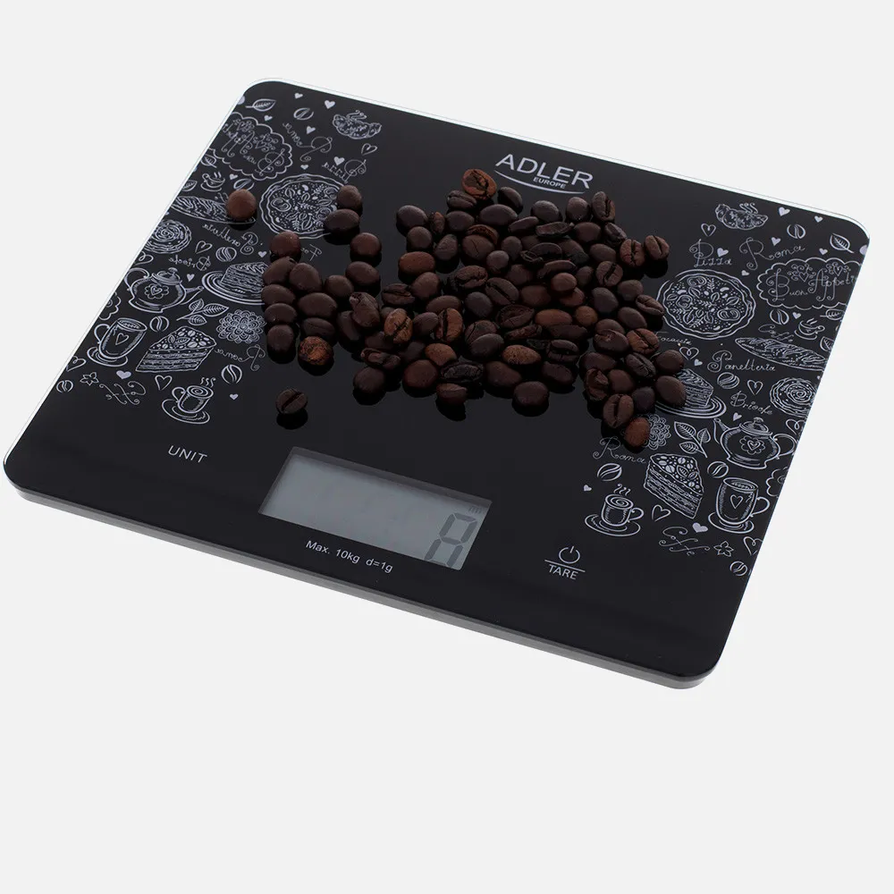 Bascula Cocina Lcd 20x18cm Cap.max. 10g Tara Apag.  Auto/man. Precis. 1g Pilas Antidesliz.