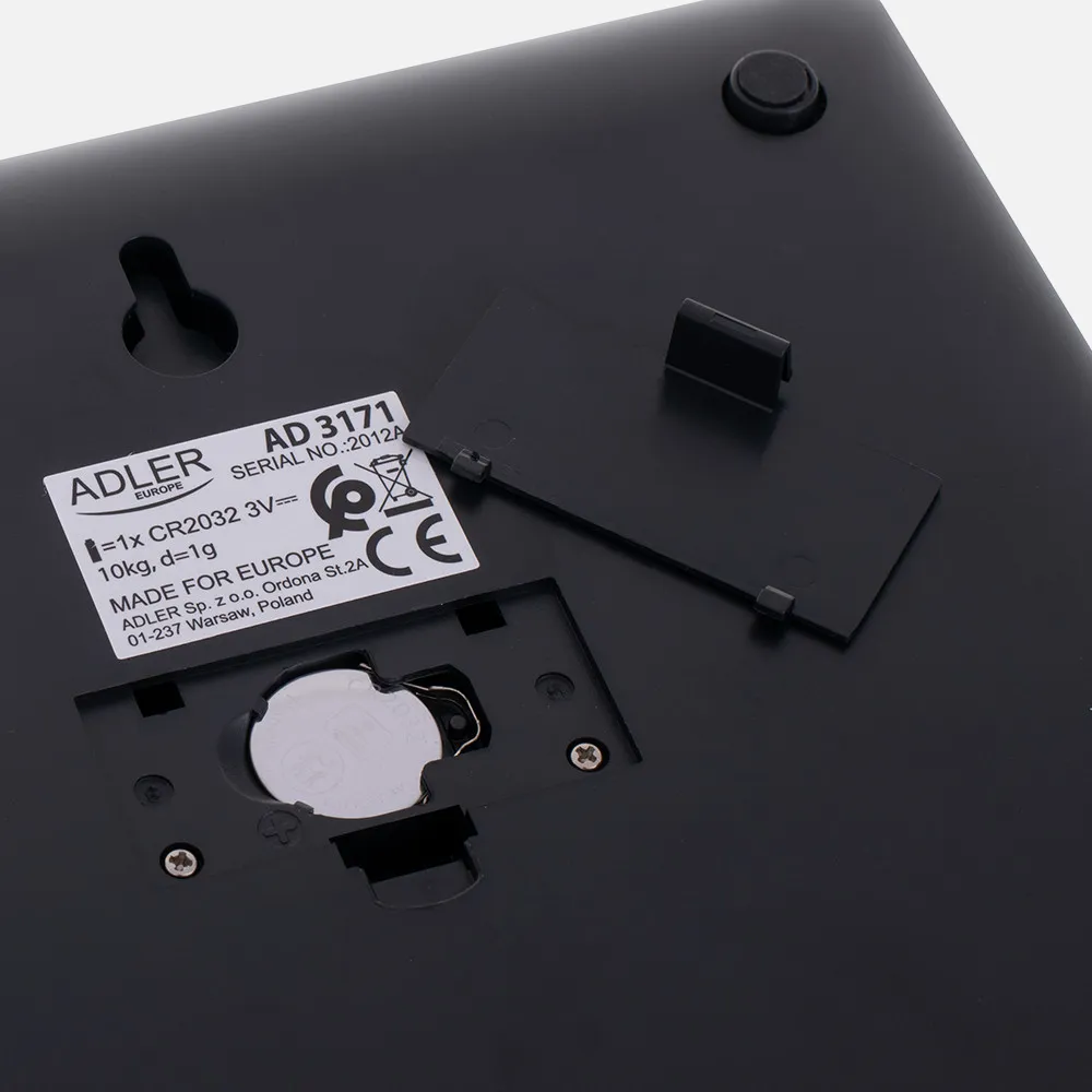 Bascula Cocina Lcd 20x18cm Cap.max. 10g Tara Apag.  Auto/man. Precis. 1g Pilas Antidesliz.