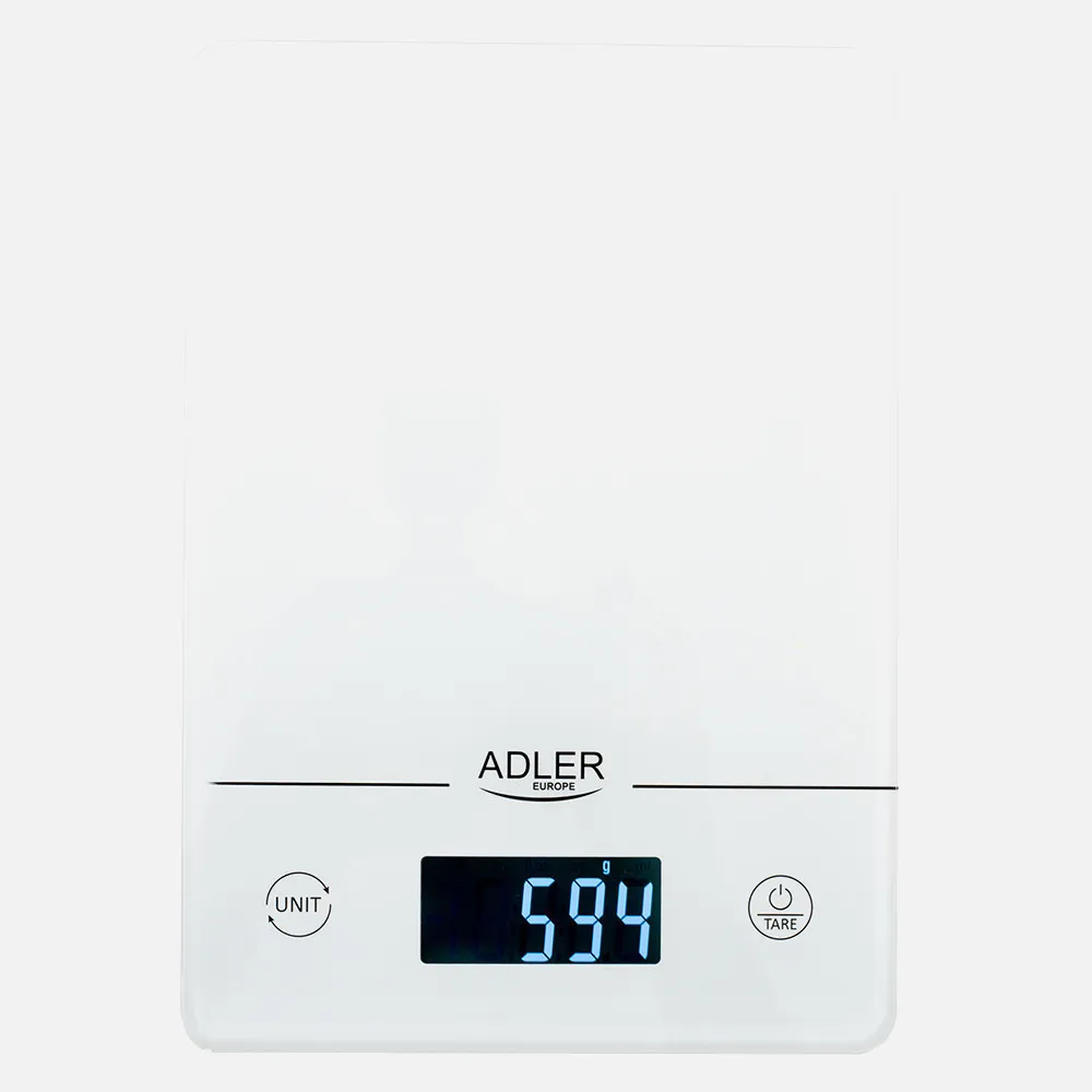 Bascula Cocina Lcd 17x24cm Cap.max. 15Kg Tara Apag.  Auto/man. Precis. 1g Pilas Antidesliz.