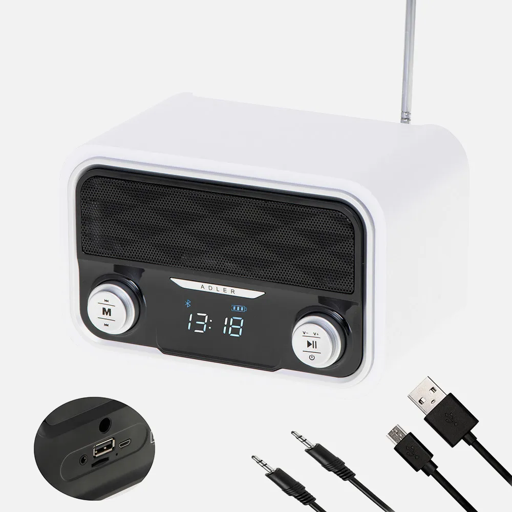 Radio Fm Bluetooh 4.0 Usb Mp3 Tarjeta Sd Aux  Carga Micro Usb 50 Mem. Bateria 1800mah