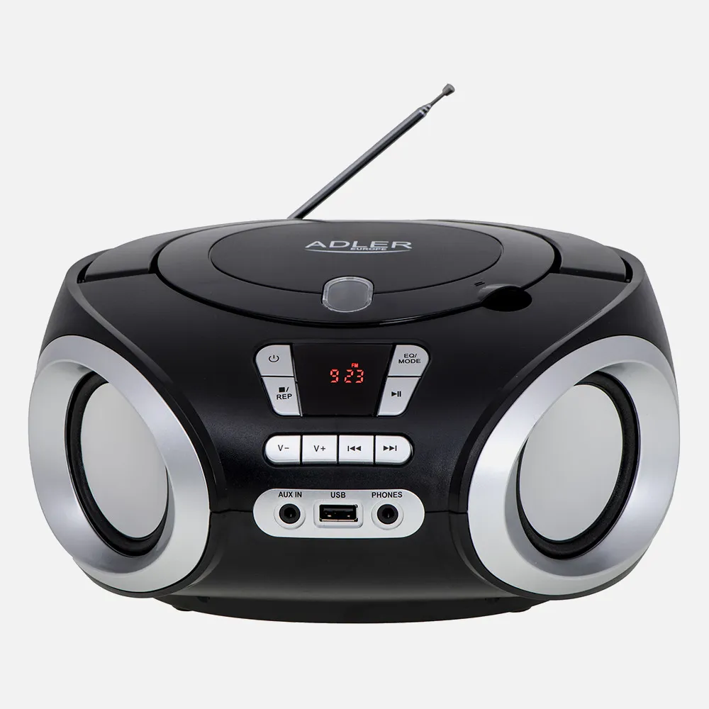 Radio Portatil Fm Antena Telescopico Con Cd Y Mp3   Salida Auriculares 20 Mem. Red Y Pilas