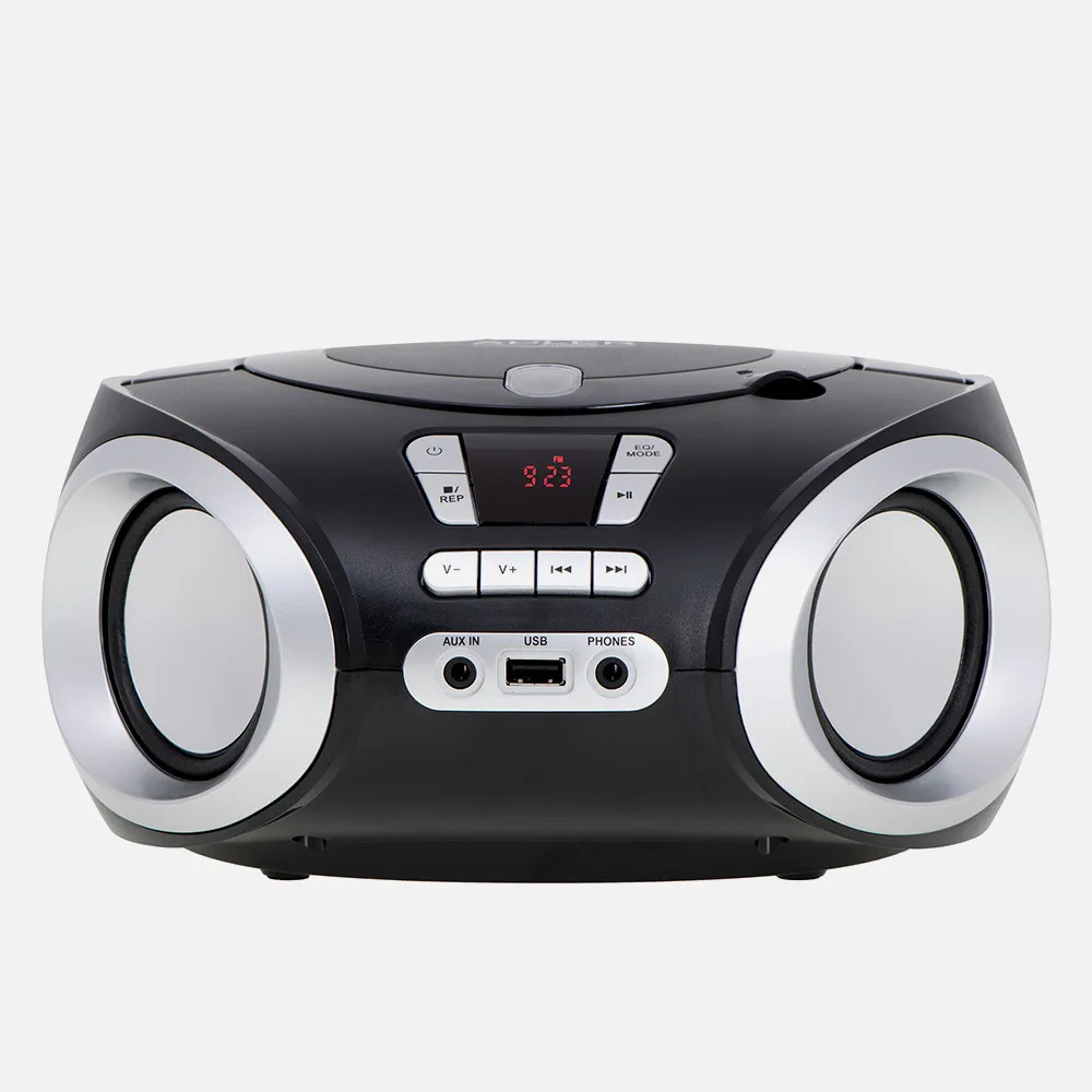Radio Portatil Fm Antena Telescopico Con Cd Y Mp3   Salida Auriculares 20 Mem. Red Y Pilas