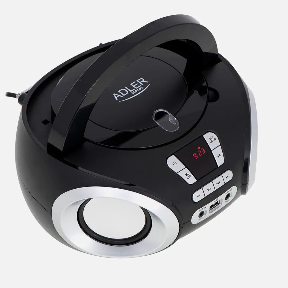 Radio Portatil Fm Antena Telescopico Con Cd Y Mp3   Salida Auriculares 20 Mem. Red Y Pilas