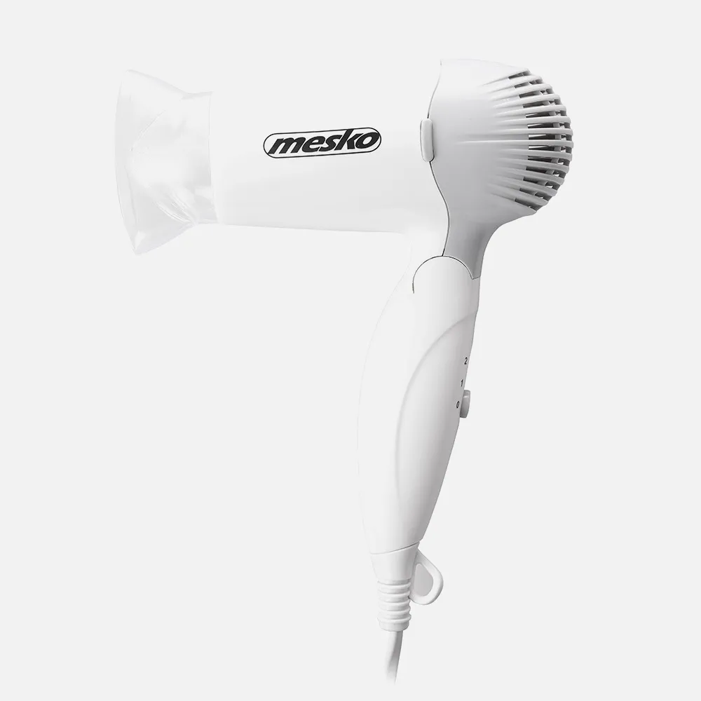 Secador 1200w 2 Vel. Aire 2 Niv. Temperatura  Diseño Moderno Asa Plegable Blanco