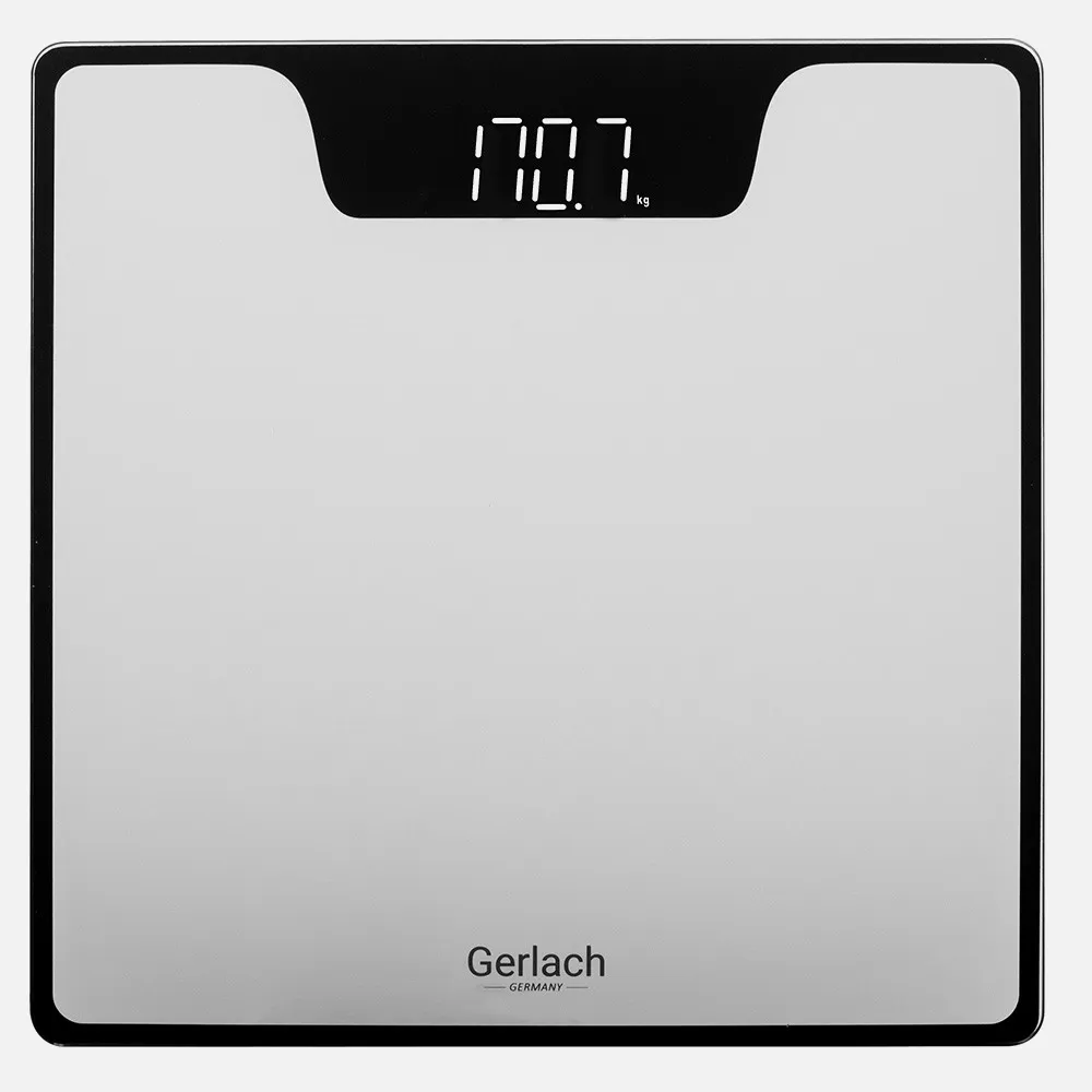 Bascula Baño Electron. Plata Max 180kg Pant. Led  Apagado Autom./man. Precis. 100g 2pilas