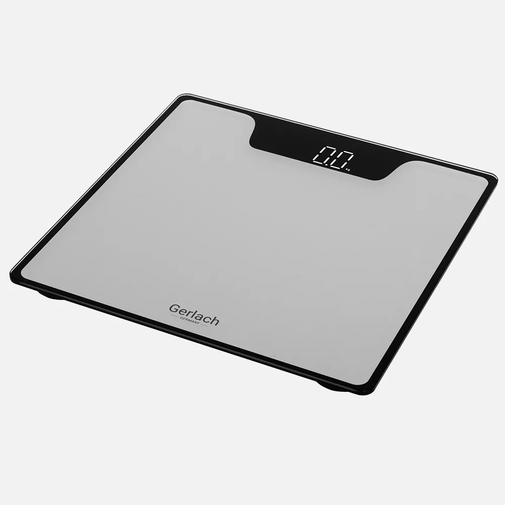 Bascula Baño Electron. Plata Max 180kg Pant. Led  Apagado Autom./man. Precis. 100g 2pilas
