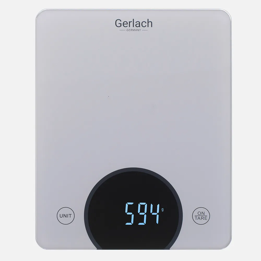Bascula Cocina Led Gris 20x16cm Cap.max. 10g Tara  Apagado Aut/man Precision 1g Pilas
