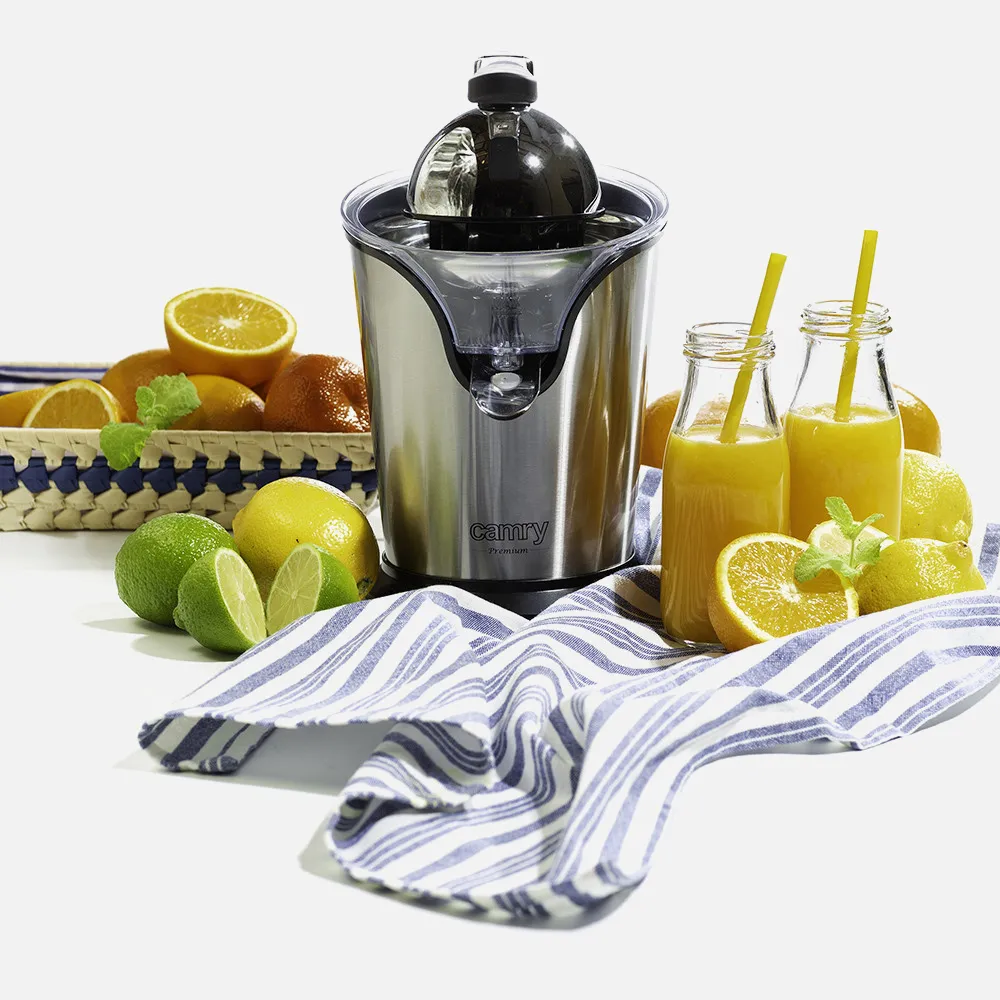 Exprimidor Citricos 500w Acero Palanca 2 Tamaños  Atideslizante Antigoteo SilenciosoExprimidor Citricos