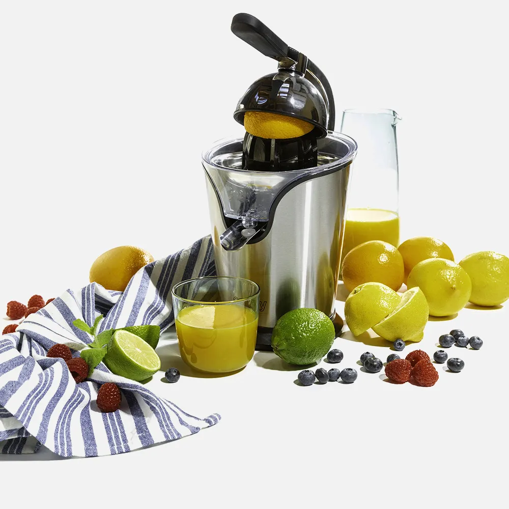 Exprimidor Citricos 500w Acero Palanca 2 Tamaños  Atideslizante Antigoteo SilenciosoExprimidor Citricos
