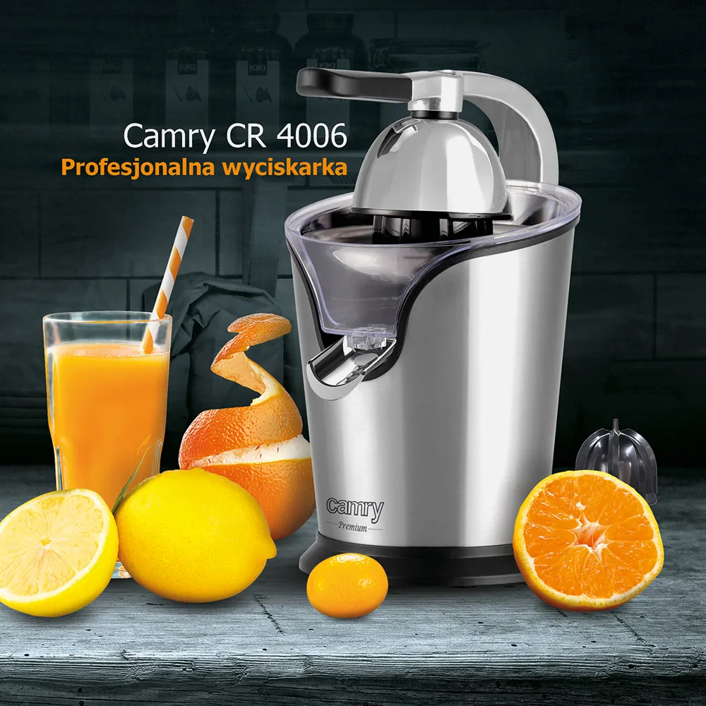 Exprimidor Citricos 500w Acero Palanca 2 Tamaños  Atideslizante Antigoteo SilenciosoExprimidor Citricos