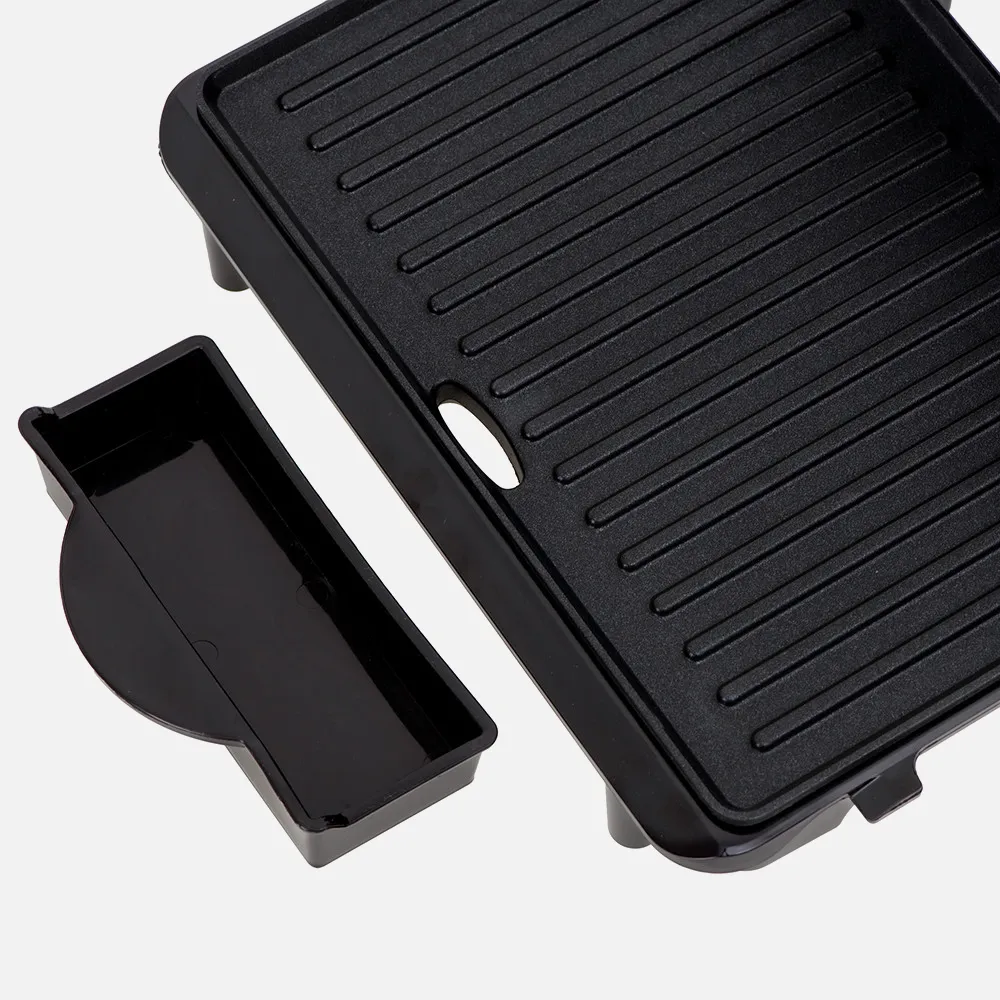 Grill Teflon Antiadherente 2100w Bandeja Goteo  Mango Tacto Frio Almacenam. Vertical