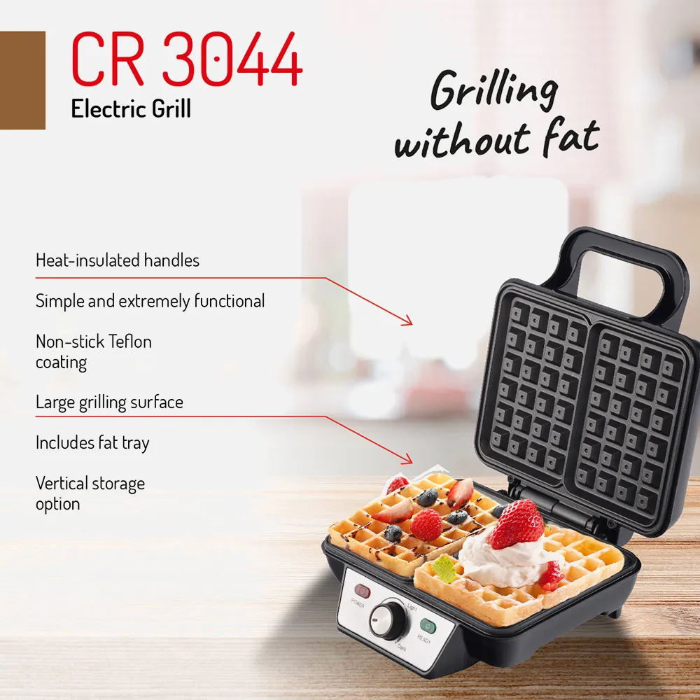 Grill Teflon Antiadherente 2100w Bandeja Goteo  Mango Tacto Frio Almacenam. Vertical