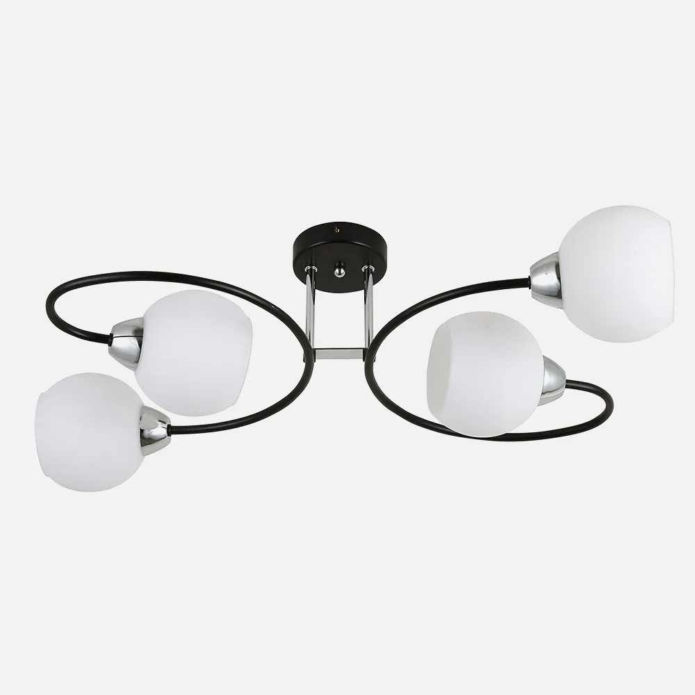 152254052 - Lamp Fuji 4xe27 Black/chrome 21x63x37 Cm