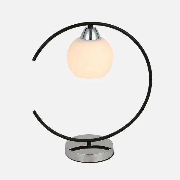 Table lamp Fuji 1xe27 Black/chrome 38x35x14 Cm