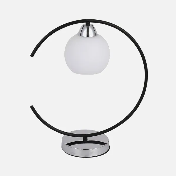 Table lamp Fuji 1xe27 Black/chrome 38x35x14 Cm