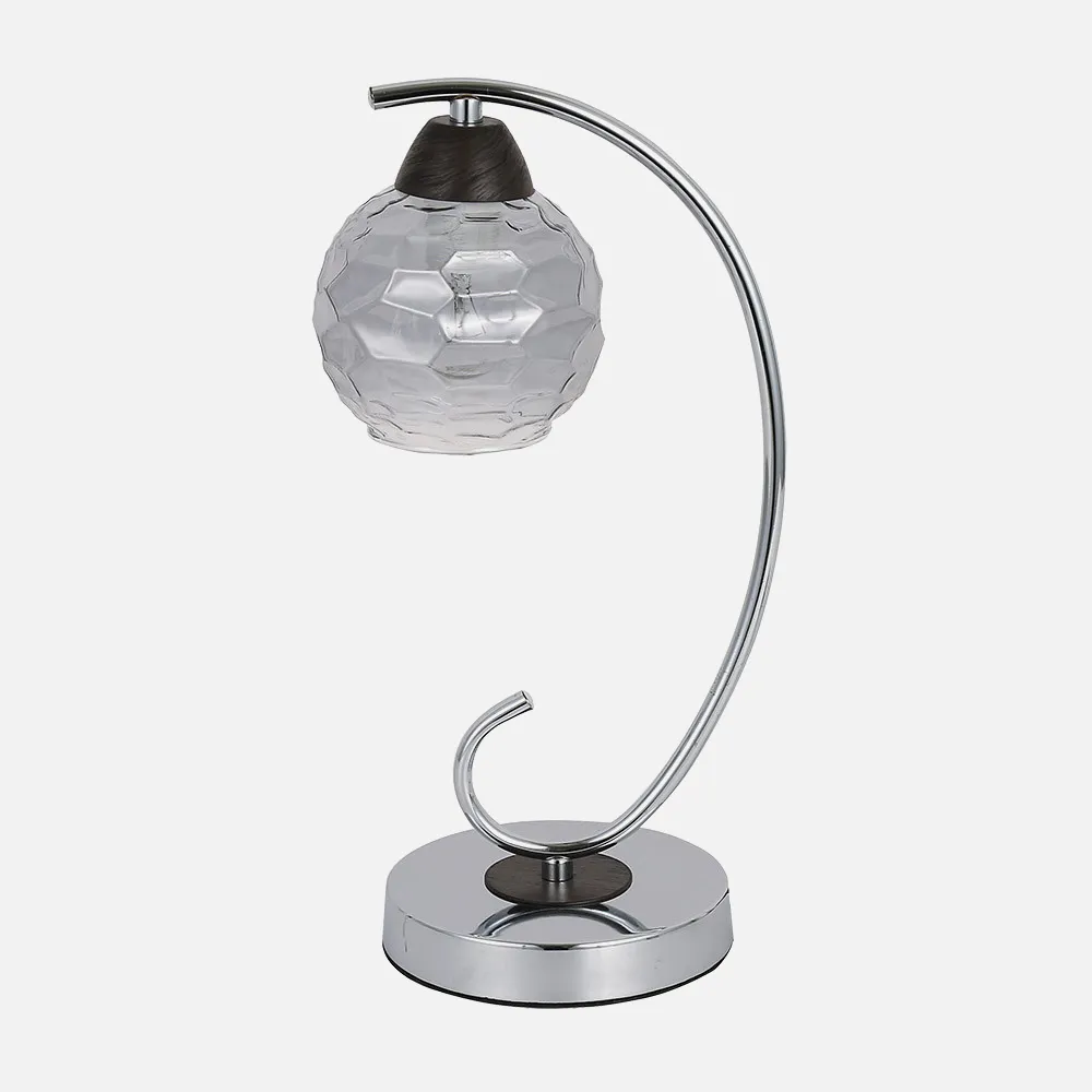 152571020 - Table lamp Etna 1xe14 Chrome/wenge 35x14x19 Cm