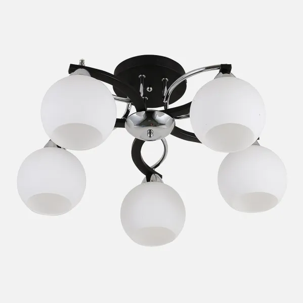 Ceiling light Pissis 5xe27 Chrome/black 25x53x53 Cm