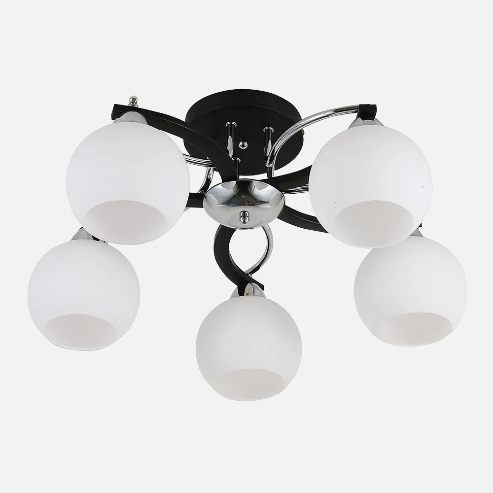 152885020 - Plafon Pissis 5xe27 Cromo/negro 25x53x53 Cm