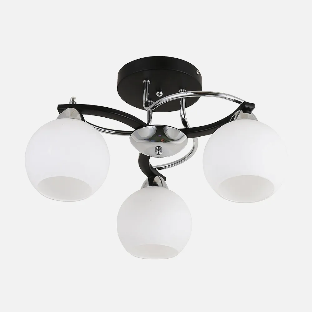 Plafon Pissis 3xe27 Cromo/negro 25x43x43 Cm