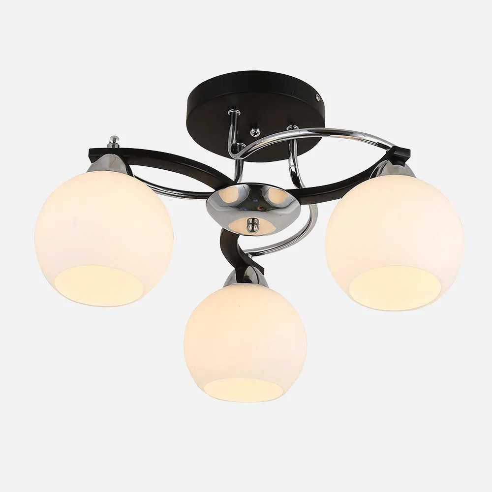 Plafon Pissis 3xe27 Cromo/negro 25x43x43 Cm