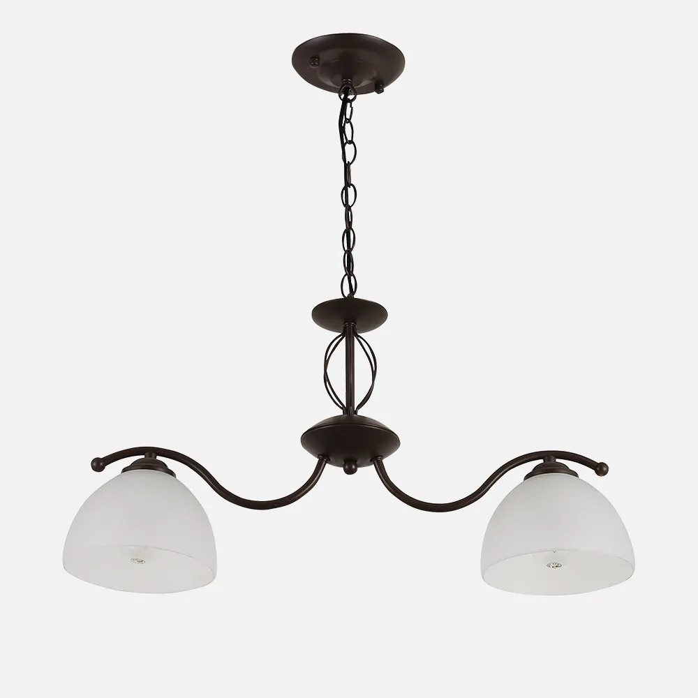 Lampara Bonete 2xe27 Marron Regx54x15 Cm
