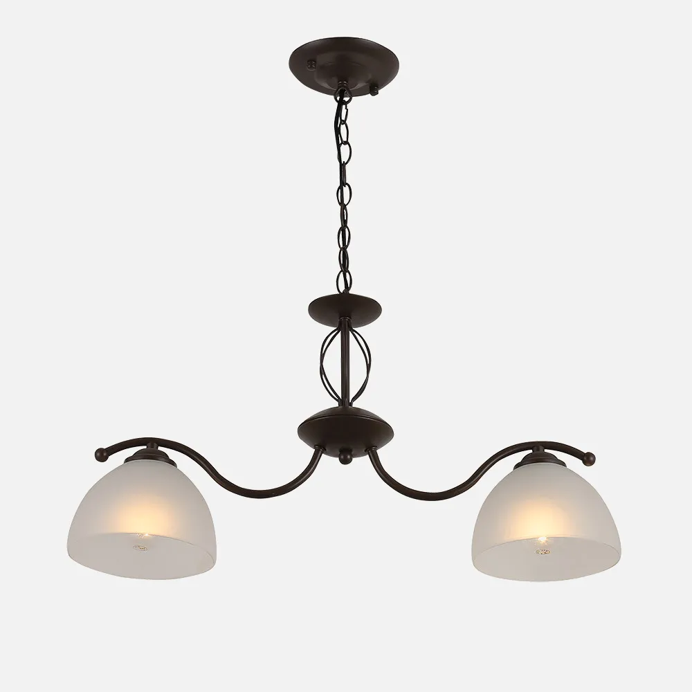 Lampara Bonete 2xe27 Marron Regx54x15 Cm