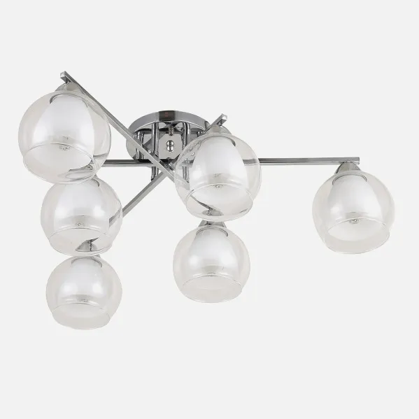 Lampara Makalu 6xe27 Cromo 21x60x60 Cm
