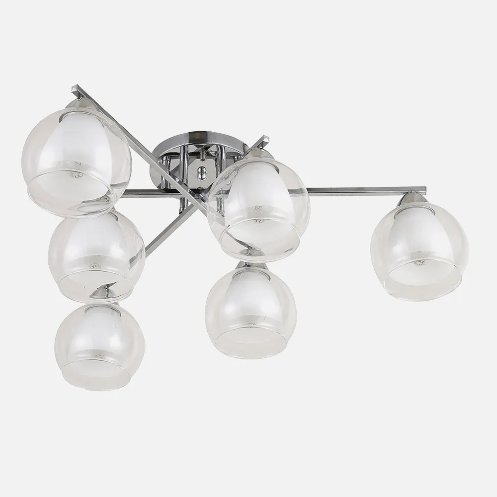 Lampara Makalu 6xe27 Cromo 21x60x60 Cm
