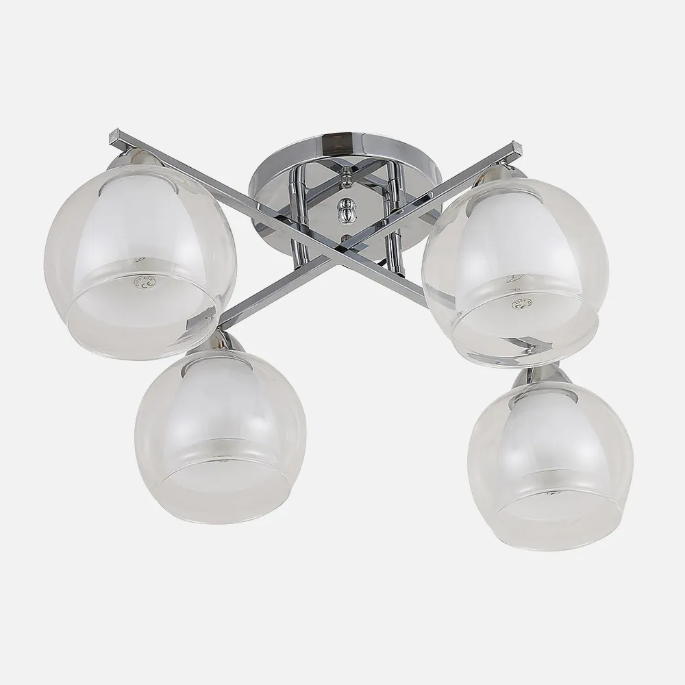 Lampara Makalu 4xe27 Cromo 21x55x55 Cm