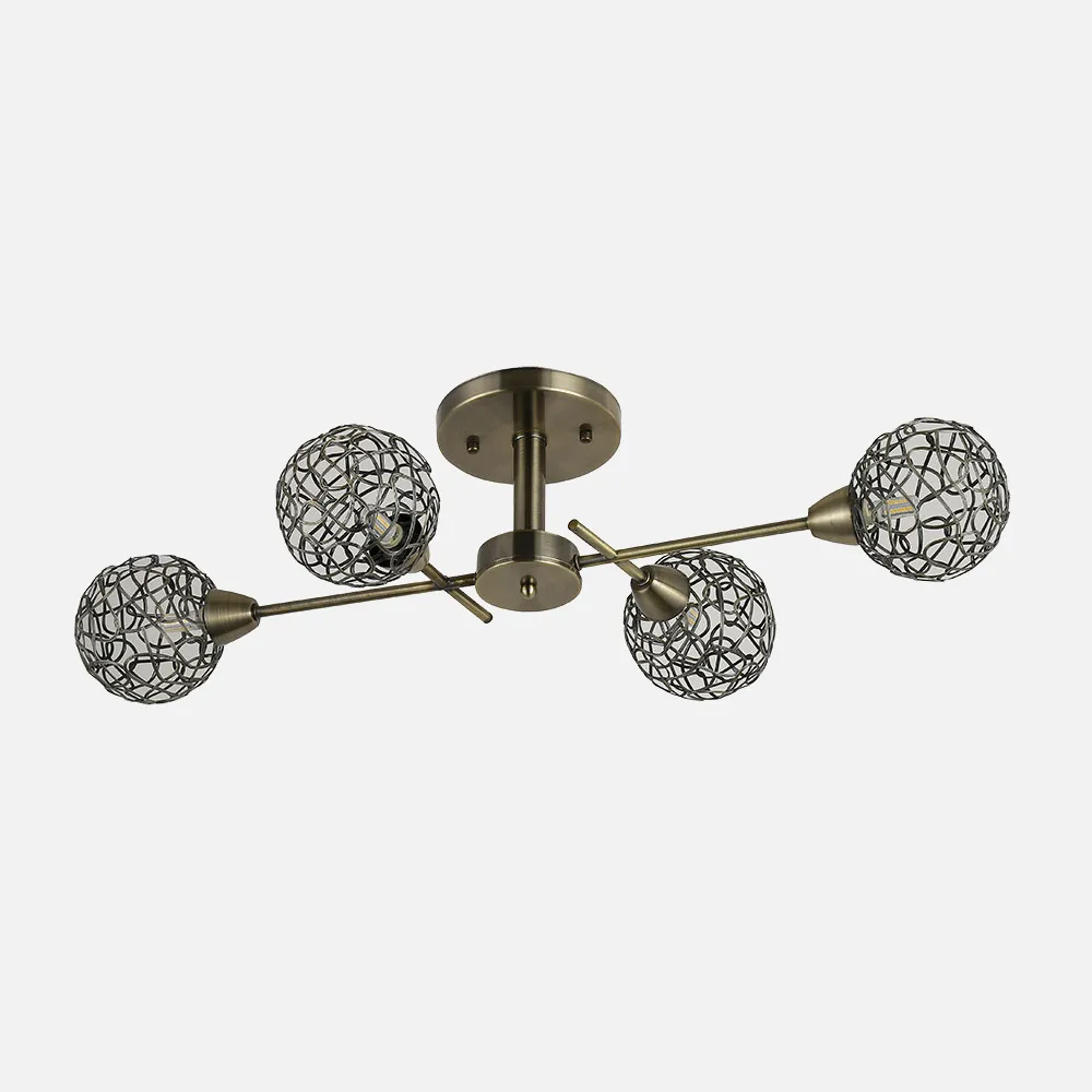 Lampara Speke 4xg9 Cuero 16x72x42 Cm