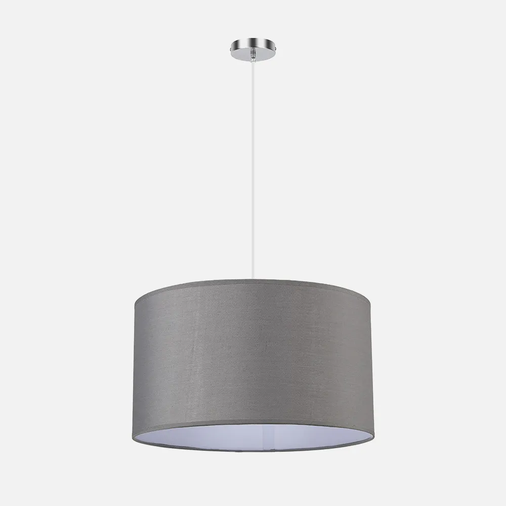 157694028 - Colgante Chanza 2xe27 Cromo/gris Regx40x40 Cm