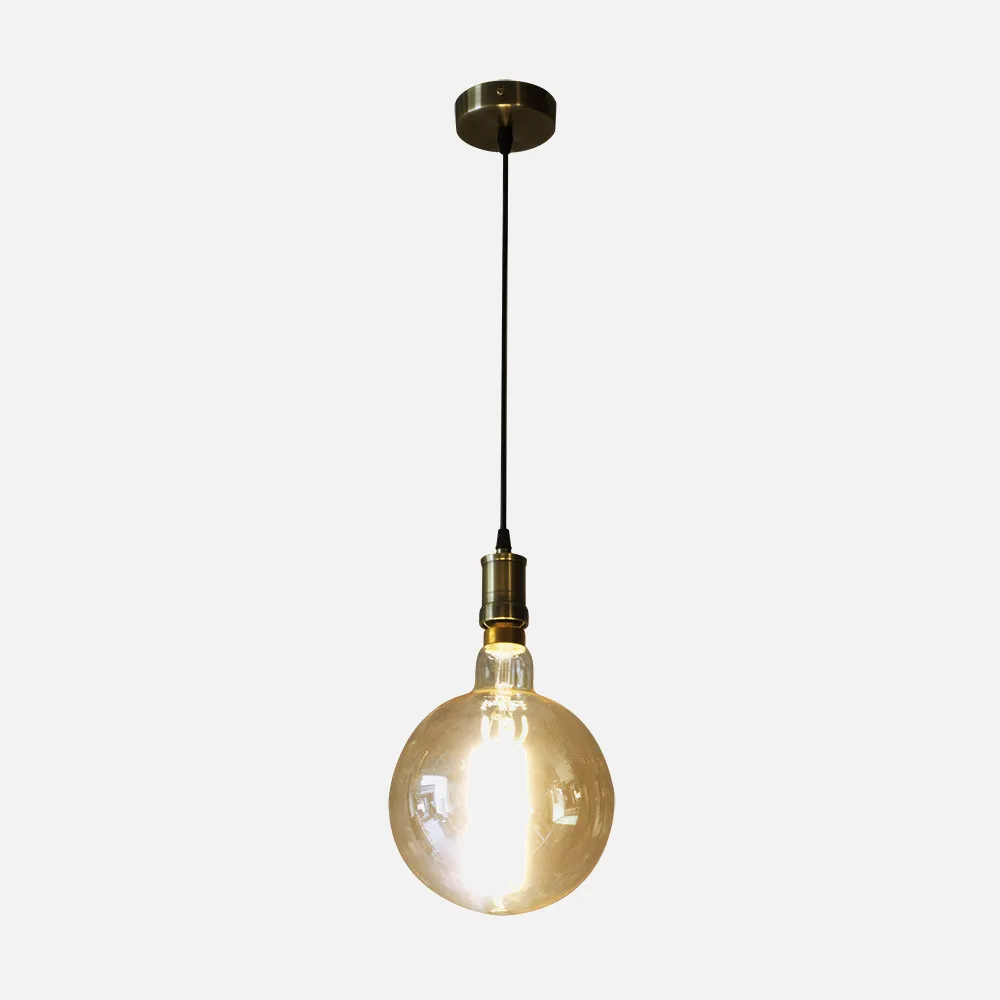 Colgante Celso 1xe27 Cuero/ambar Bombilla   Incluida 8w 3000k 640lm Regx20x20 Cm