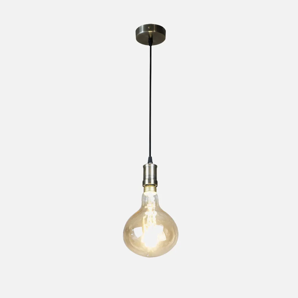 Colgante Sira 1xe27 Cuero/ambar  Bombilla   Incluida 8w 640lm 3000k Regx16x16 Cm